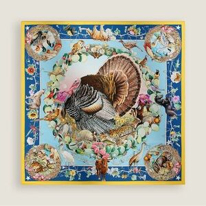 EXTREMELY RARE HERMES Faune et Flore du Texas forever scarf 90 COLLECTOR PIECE